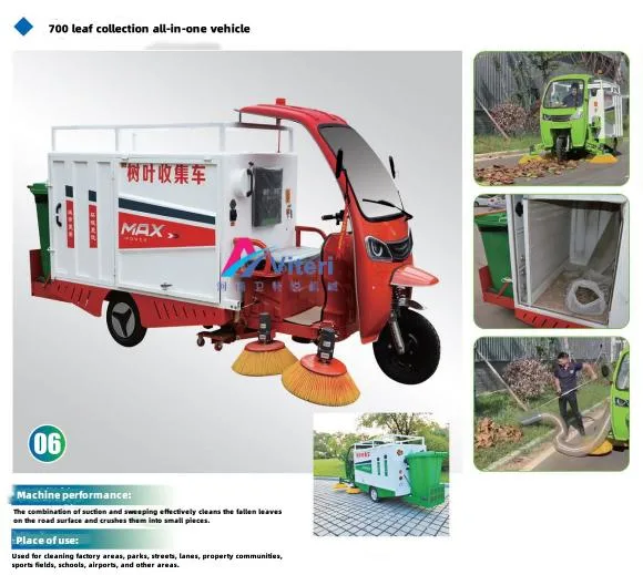 48V Battery High Pressure Water and Sprayer Park Road Sweeper Machine