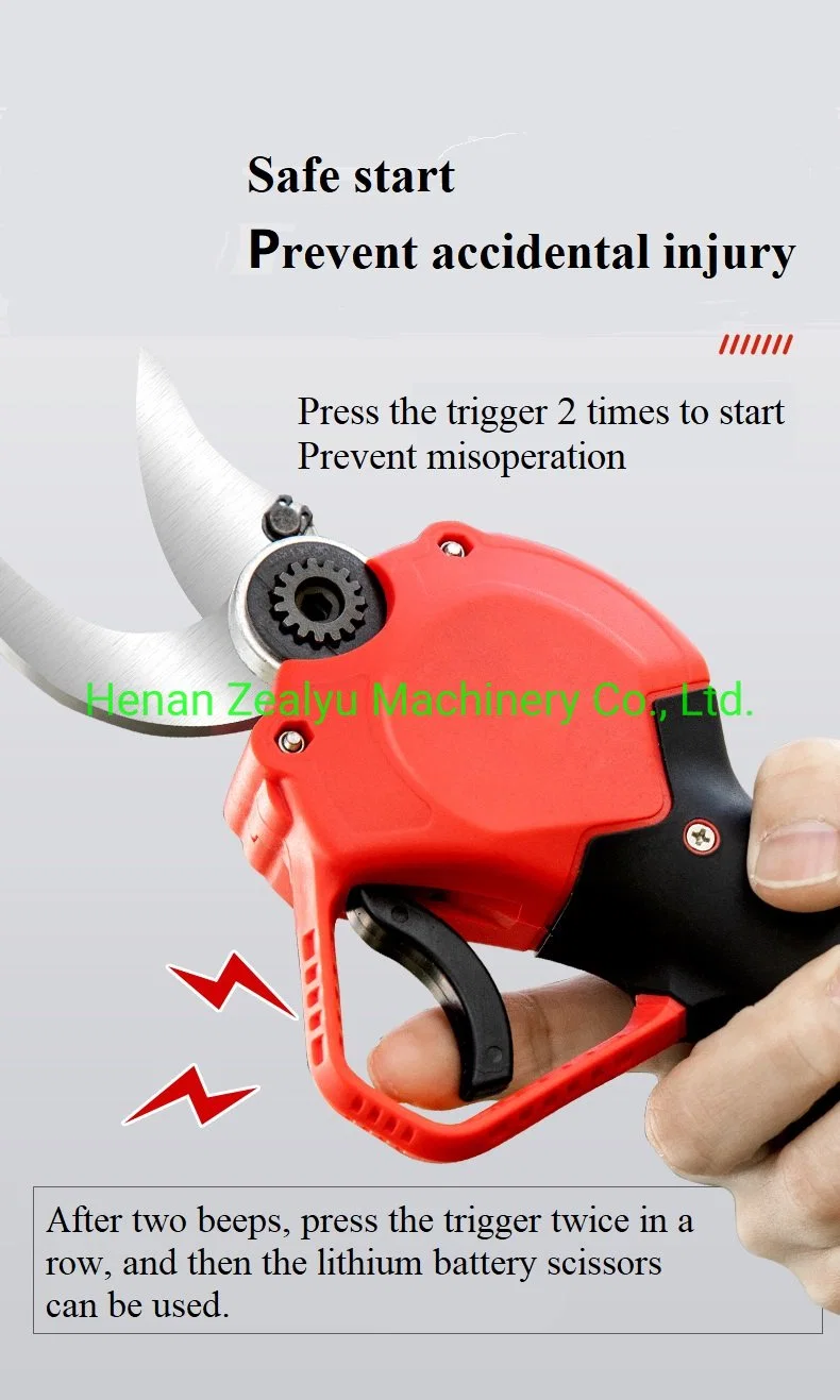 Lithium Ion Battery Powered Garden Electric Pruning Shears Adjustable Cutting Diameter Vineyards Electrical Branch Scissors