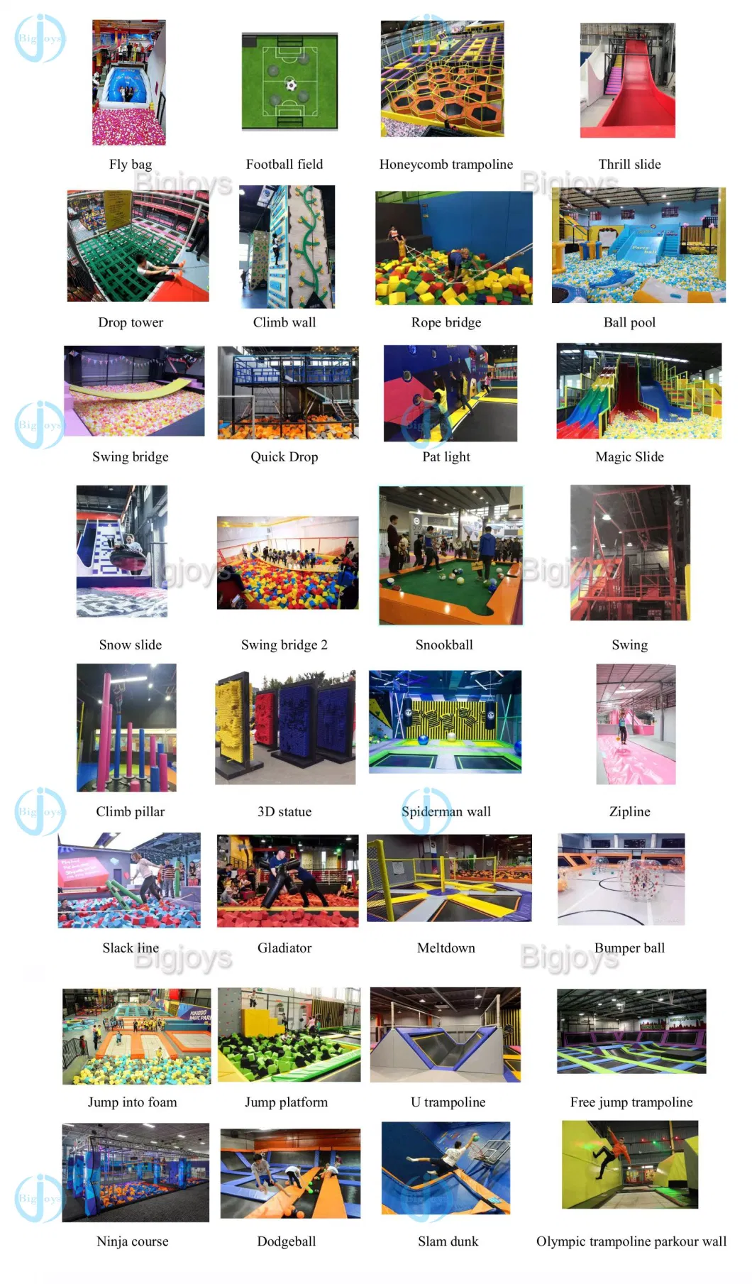 Indoor Trampoline Park with Basketball, Foam Pit, Factory Price Amusement Equipment