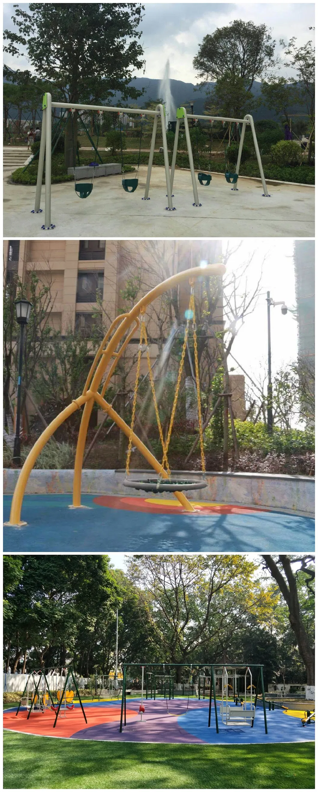 New Design Outdoor Playground Metal Swing Sets Ty-709217