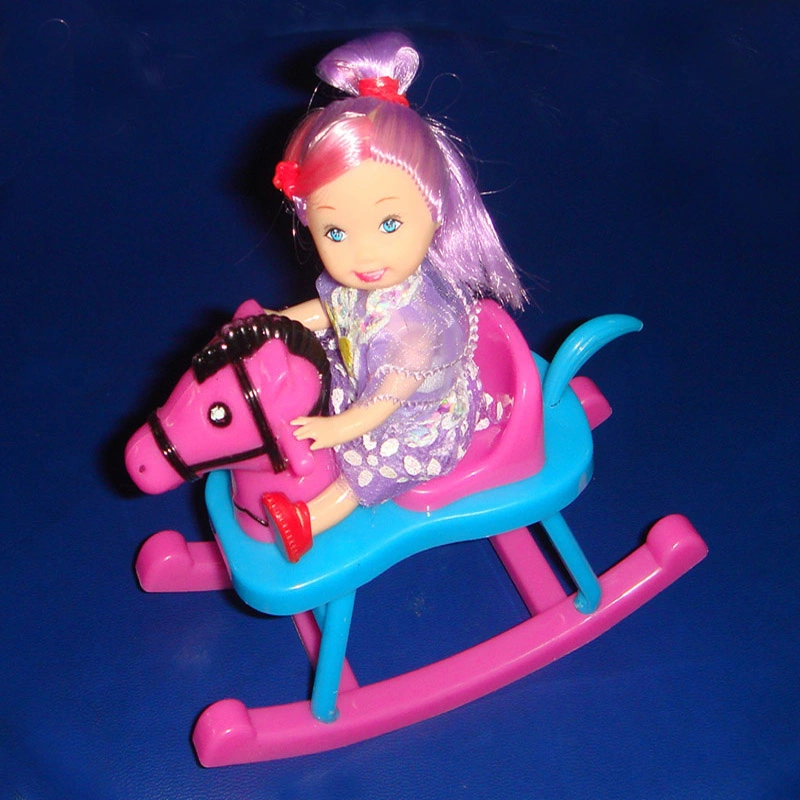 Plastic Toy Doll Accessory Rocking Horse Mini Toy Horse