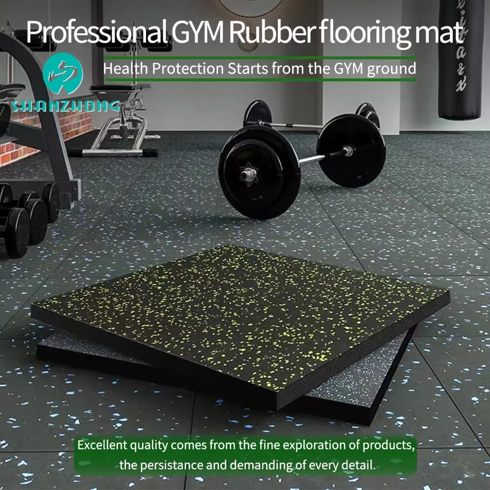Non Slip Rubber Tile Fitness Sport Rubber Flooring Mat