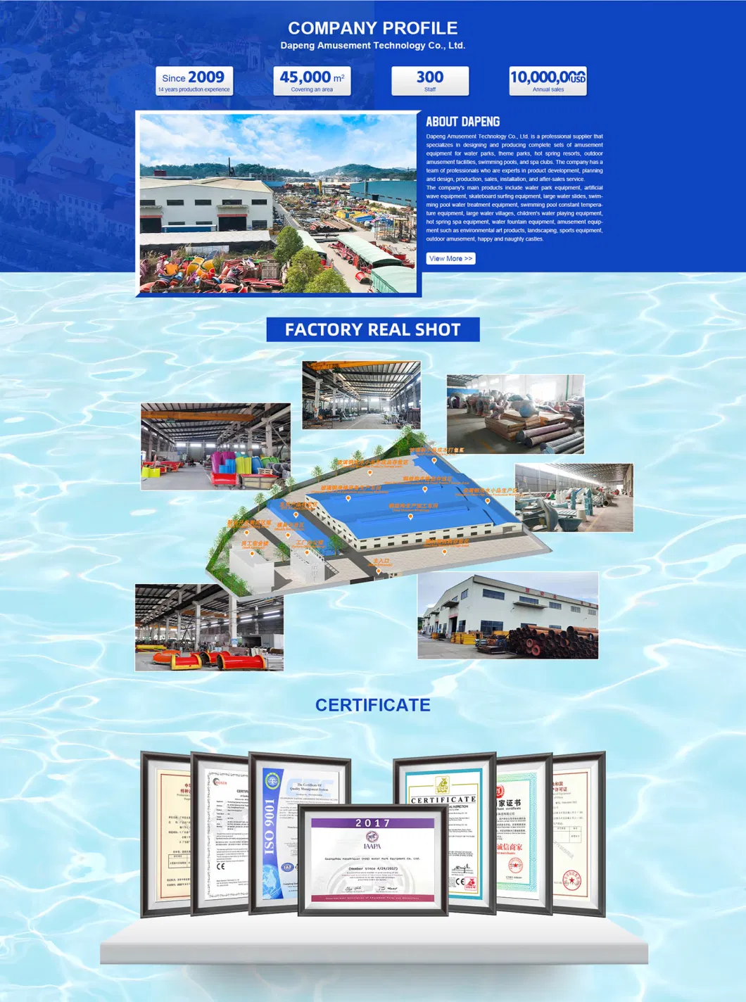 China Aqua Park Equipment Swimming Pool Seesaw for Kids