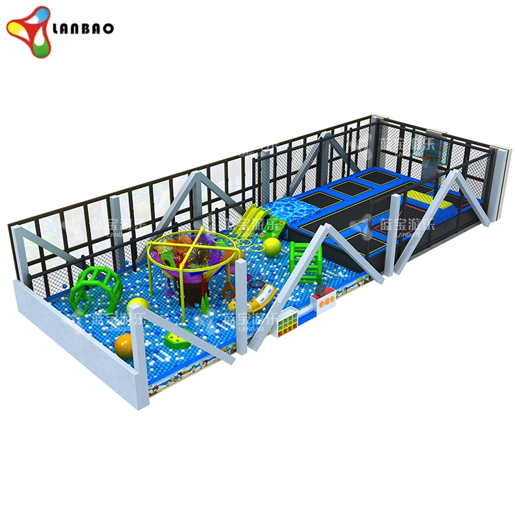 Customized Area Free Design Cheap Long Jumping Tracks Trampoline for Sale with Foam Pit