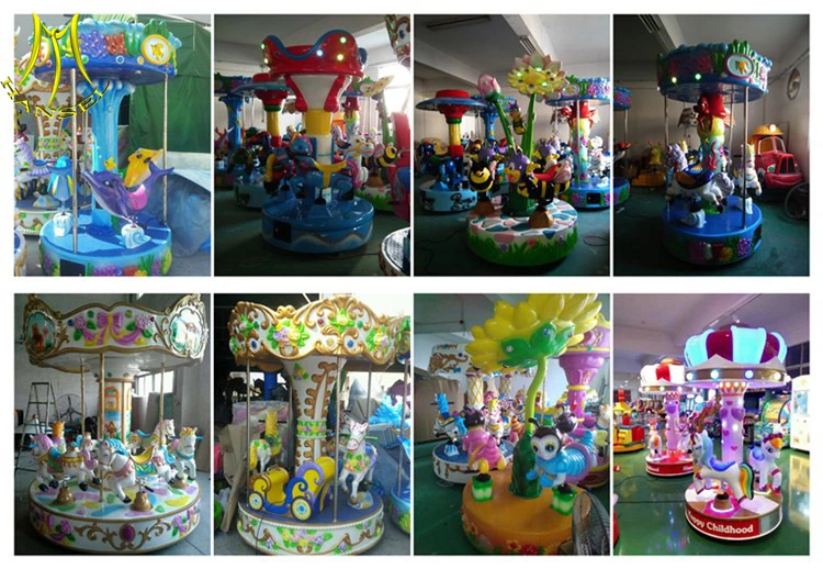 Hansel Christmas Kids 6 Seats Carousel Amusement Park Ride for Family Rides