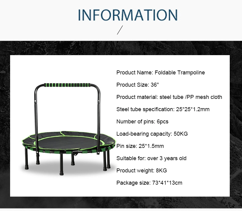 New Trending Portable Outdoor Travel Playground Children Jumping Toys Single Bungee Round Kids Trampoline for Sale