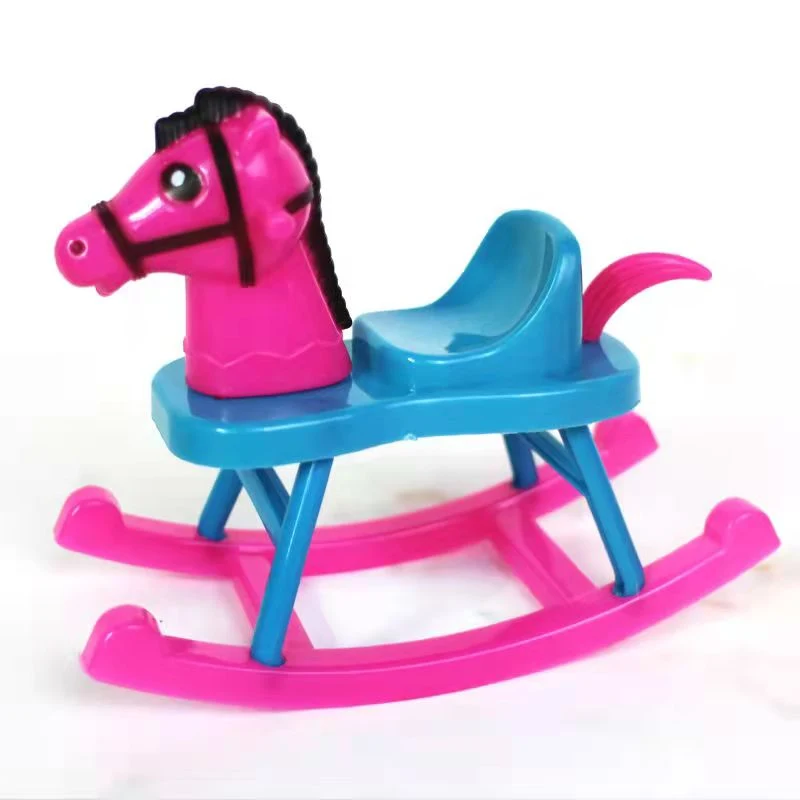 Plastic Toy Doll Accessory Rocking Horse Mini Toy Horse