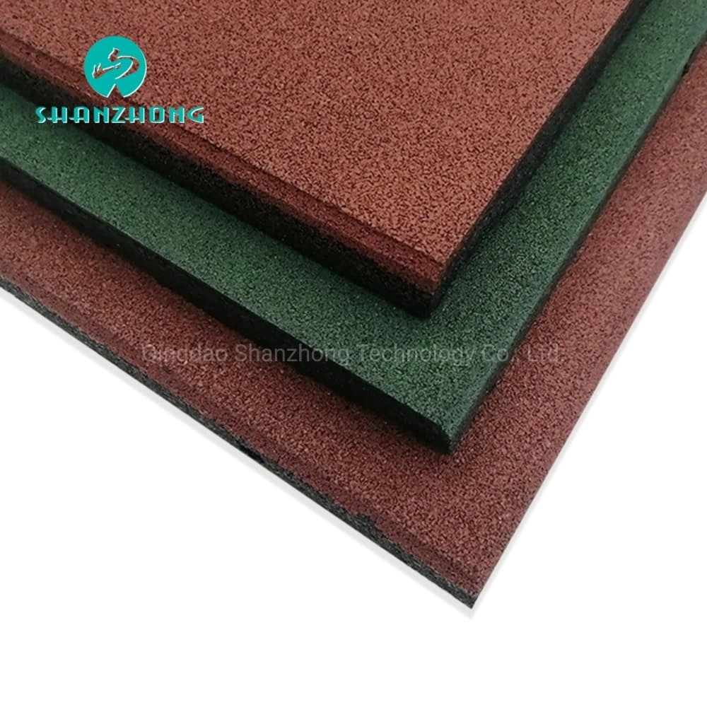 China Factory Wholesale Rubber Tiles Shock Resistant Rubber Gym Flooring Mat for Outdoor Playground Kids Play Area