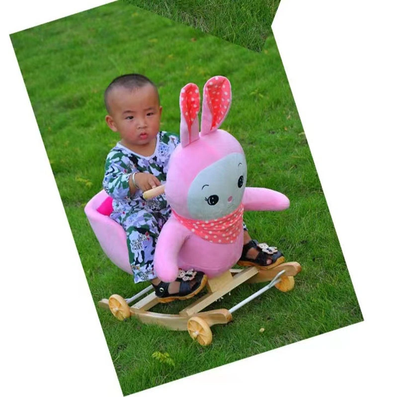 Plush Toy Bunny Wooden Rocking Chair Baby Products Rocking Horse Car