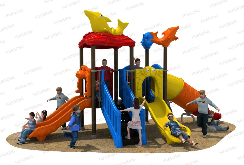 Animal Paradise Series Small Outdoor Playground Plastic Kids Slide Equipment
