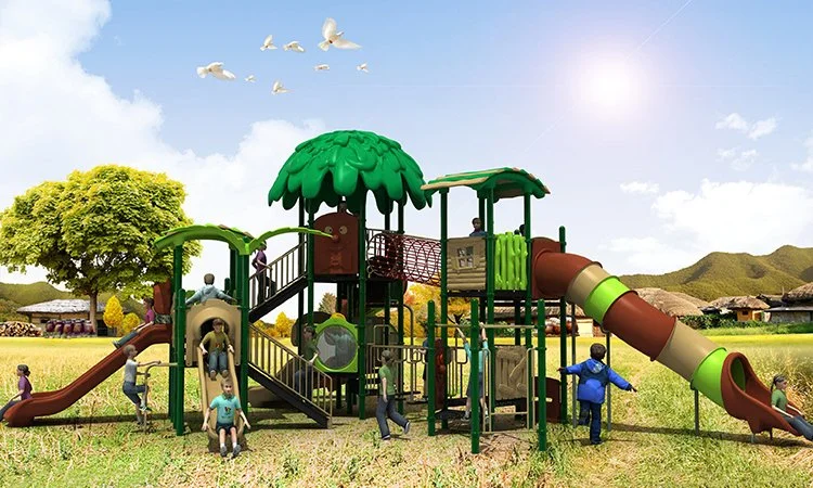 Children Slide Tree House Playground Outdoor Plastic Kids Toys