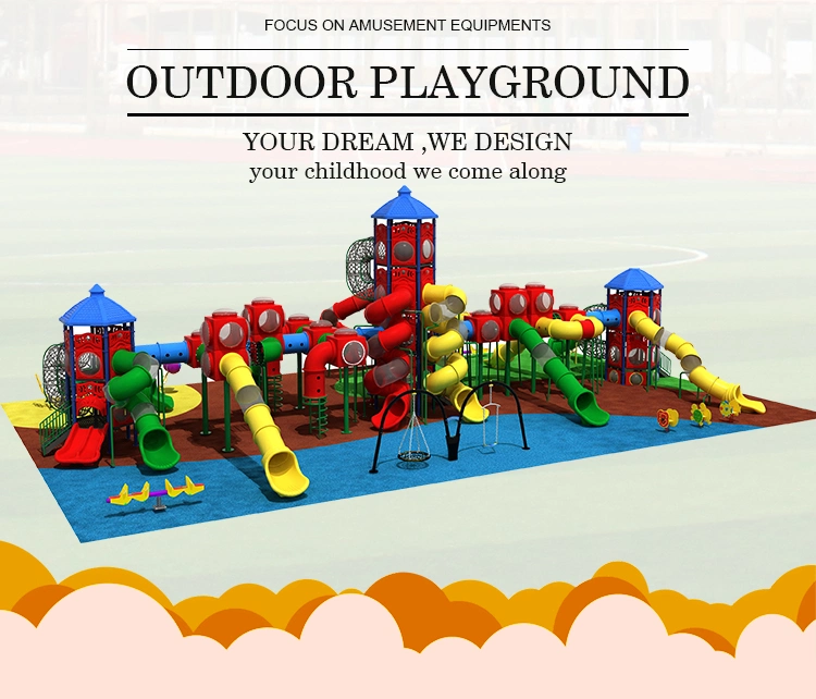 Outdoor Slides Big Size Two Floors Environmental Protection PE Board Material for Children Age Differences