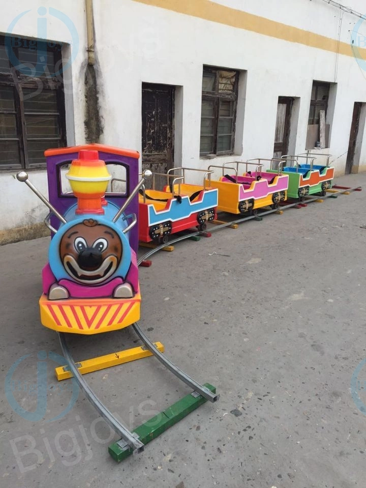 Children Amusement Park Mini Duck Animal Electric Train B Shape Track