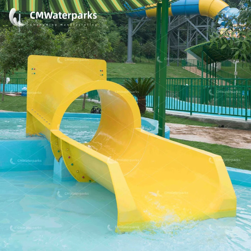 Good Quality Outdoor Fiberglass Wide Water Slide Water Play Attractions Family Kids Water Park Slide