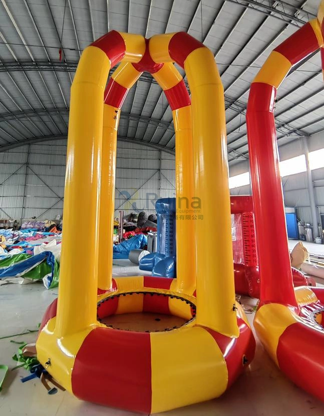Cheap Indoor Outdoor Park Single Seat Kids Inflatable Bungee Trampoline for Amusement Ride