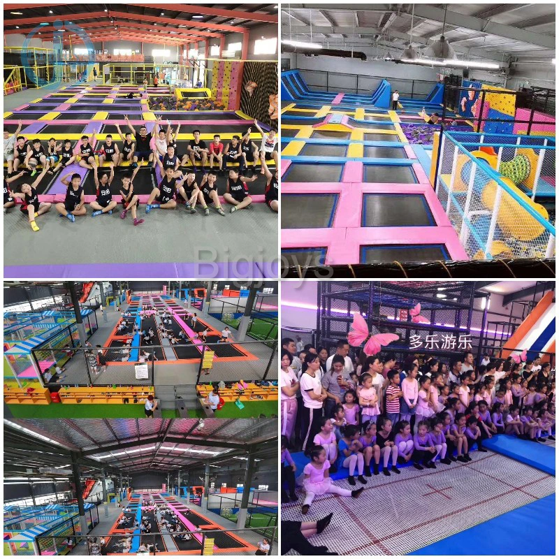 Giant Trampoline Park with Climb Wall Spider Tower Donut Slide Meltdown Big Foam Pit Pool