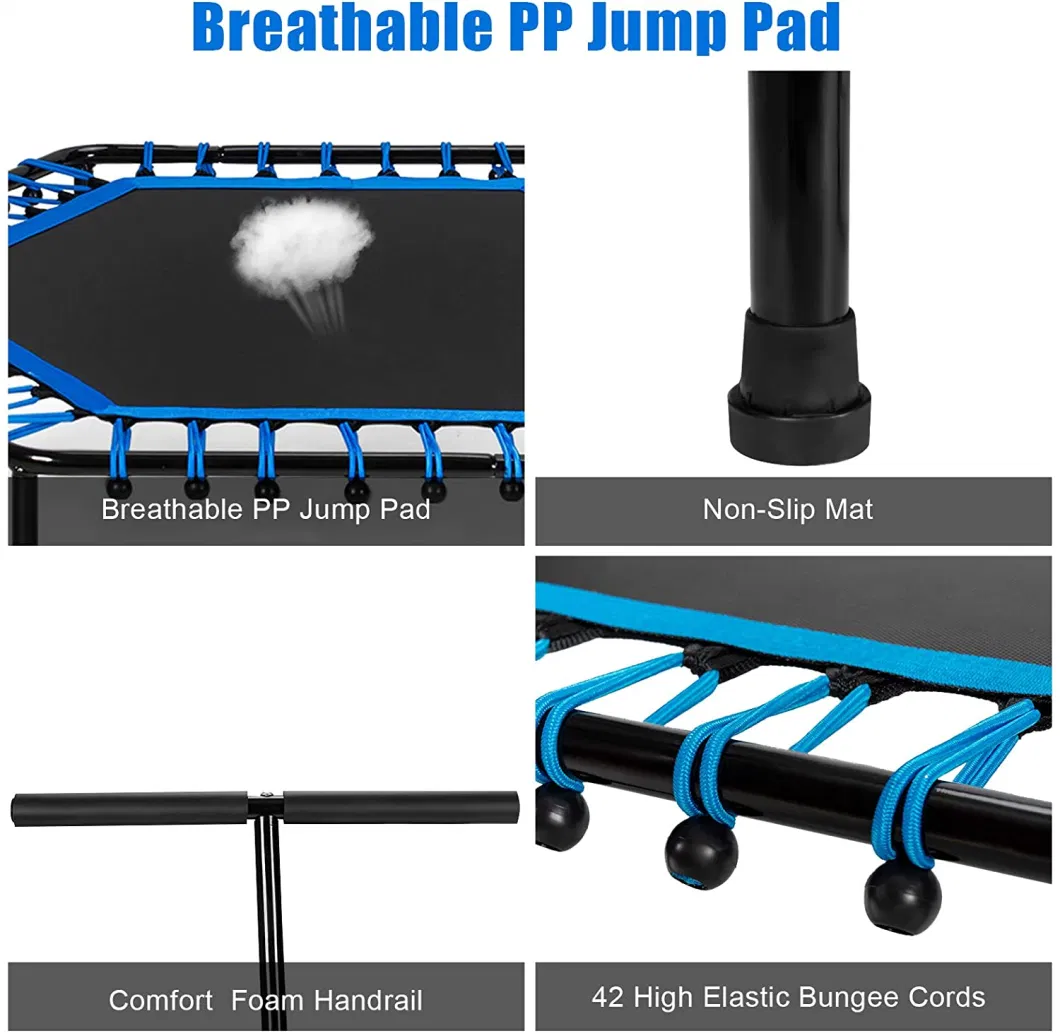 Fun Multi-Function Jump Mini Fitness Hexagon Trampoline with Handle