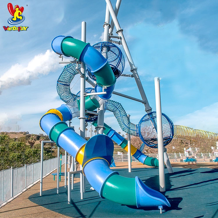 TUV Standard Ball Tower Play Ground Amusement Park Equipment Children Kindergarten Plastic Toy Kids Games Water Park Slide Playsets Outdoor Playground Equipment