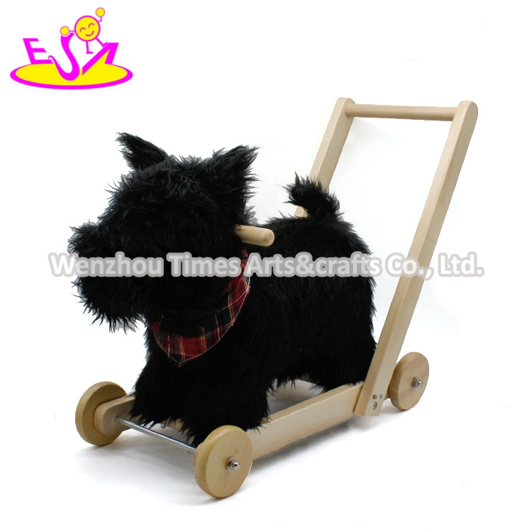 New Arrival Mini Size Plush Black Rocking Horse for Kids W16D114