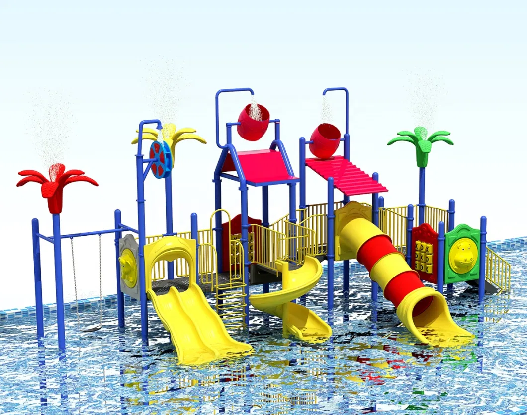 Outdoor Playground Equipment Fiberglass Slide Plastic Swing Set Kids