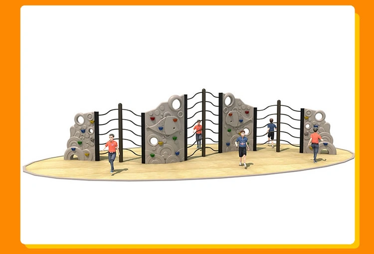 Cheap Price Amusement Park Playground Outdoor Plastic Climbing Panels Wall for Children