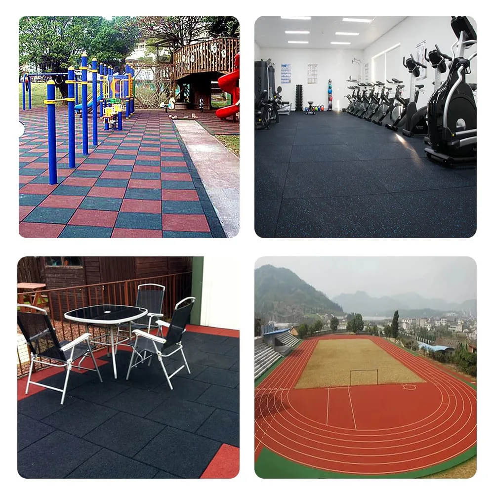 Customized Mildew Resistance Rubber Gym Mat Shock Resistant Rubber Flooring Mat for Play Area