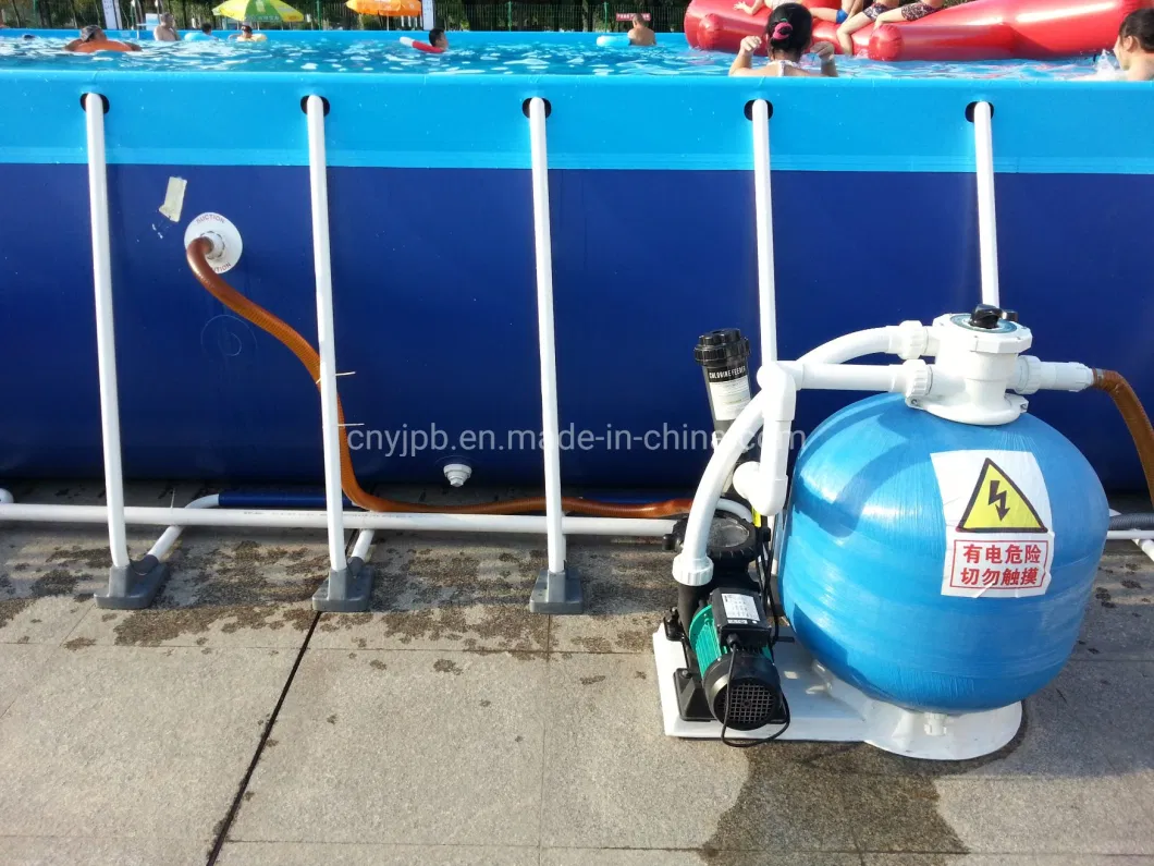 Portable PVC Inflatable Rectangular Metal Frame Swimming Pool