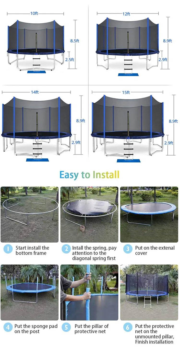 China 12 Feet Large Professional Outdoor Kids Jumping Toys Trampoline