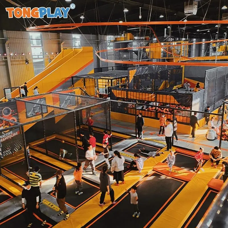 Indoor Trampoline Park Soft Play Equipment Fitness Play Indoor Gymnastic Trampoline