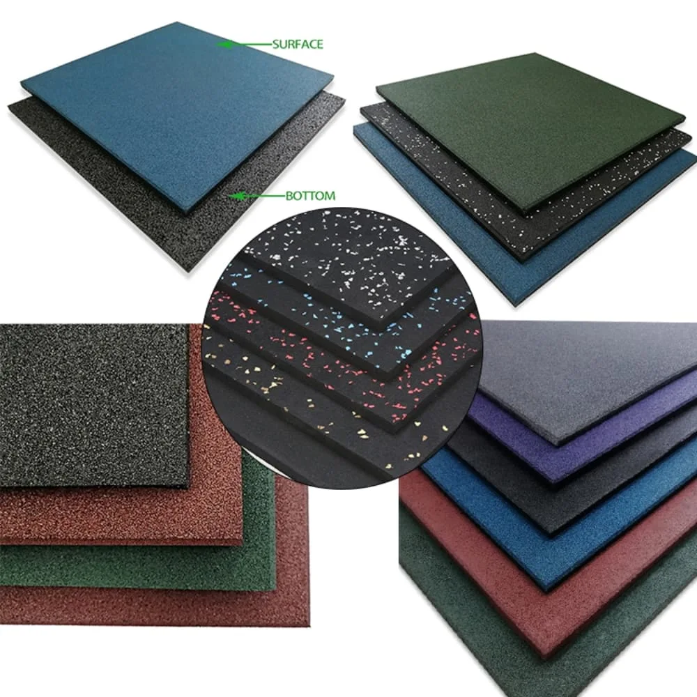 Customized Mildew Resistance Rubber Gym Mat Shock Resistant Rubber Flooring Mat for Play Area