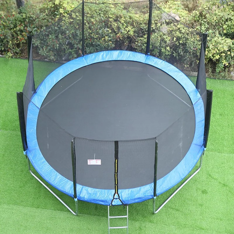 Recreational Trampoline for Kids and Adults with Basketball Outdoor Back Yard Trampoline with Safety Enclosure Net, Heavy Duty Stakes and Ladder