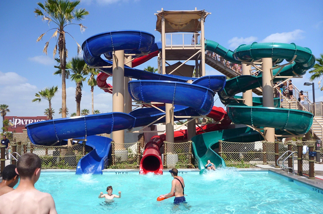 Outdoor Park Aquatic Water Park Equipment Fiberglass Spiral Slide for Outdoor Pool