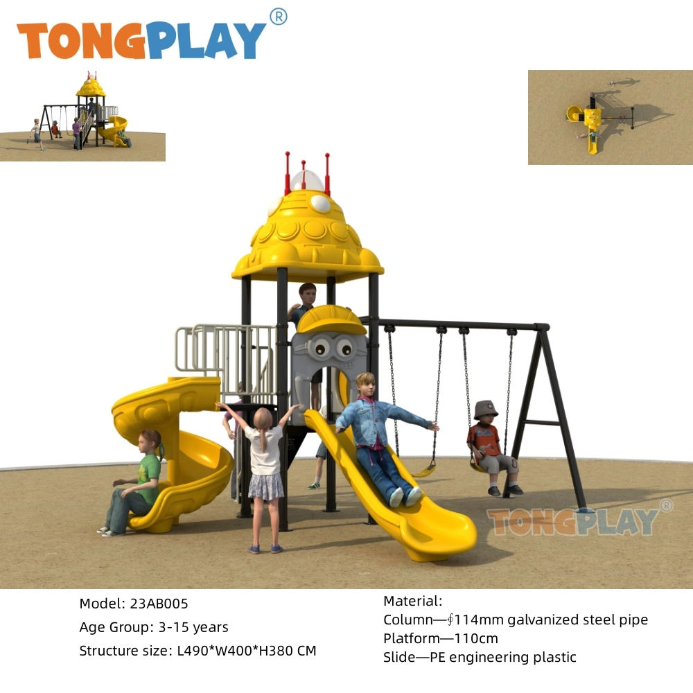 Battlestar Series Outdoor Playground Kids Park Plastic Equipment 2023 Flash Slide