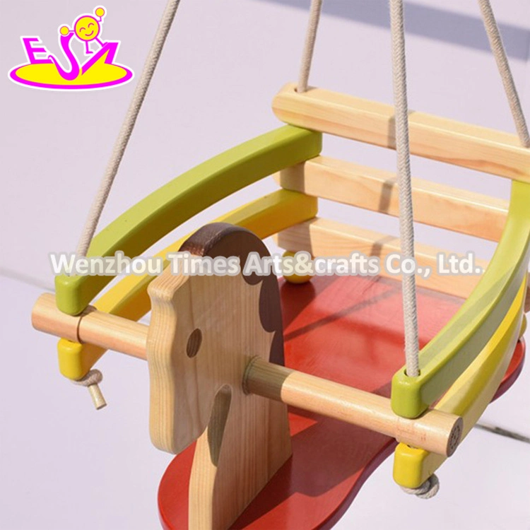 Safety Hanging Baby Wooden Horse Swing Set for Indoor Outdoor W01d199