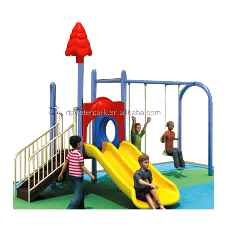 Outdoor Playground Tube Plastic Slide Set with Swing 2024