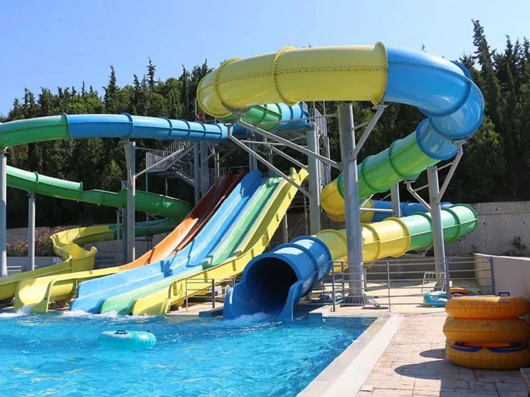 Water Amusement Park Entertainment Equipment Fiberglass Slide for Sale
