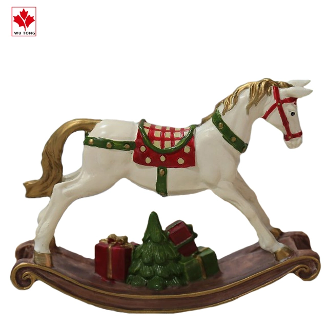 Cute Craft Resin Horse Ornaments Rocking Horse Home Decor Gifts