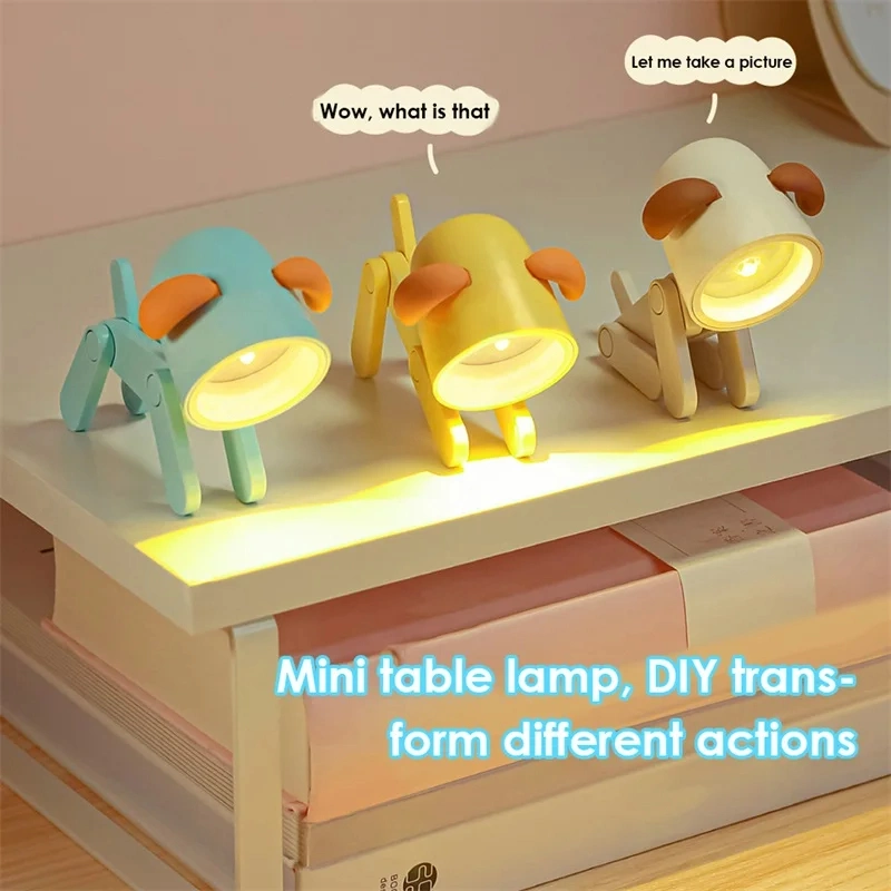 Mini Rocking Horse Night Light Desk Lamp Creative Cute Pet Ornament Book Light