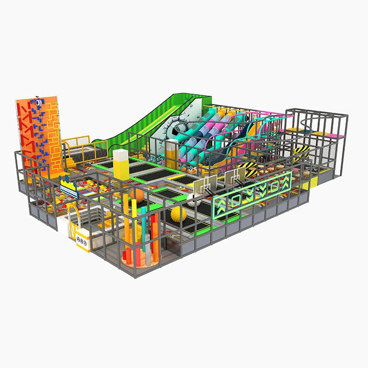 Large Funny Slide Child Indoor Infloor Trampoline Park