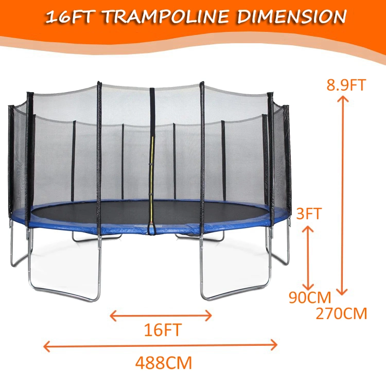 Funjump Good Quality Outdoor Indoor 8FT Portable Round Kids Trampoline with Safety Net