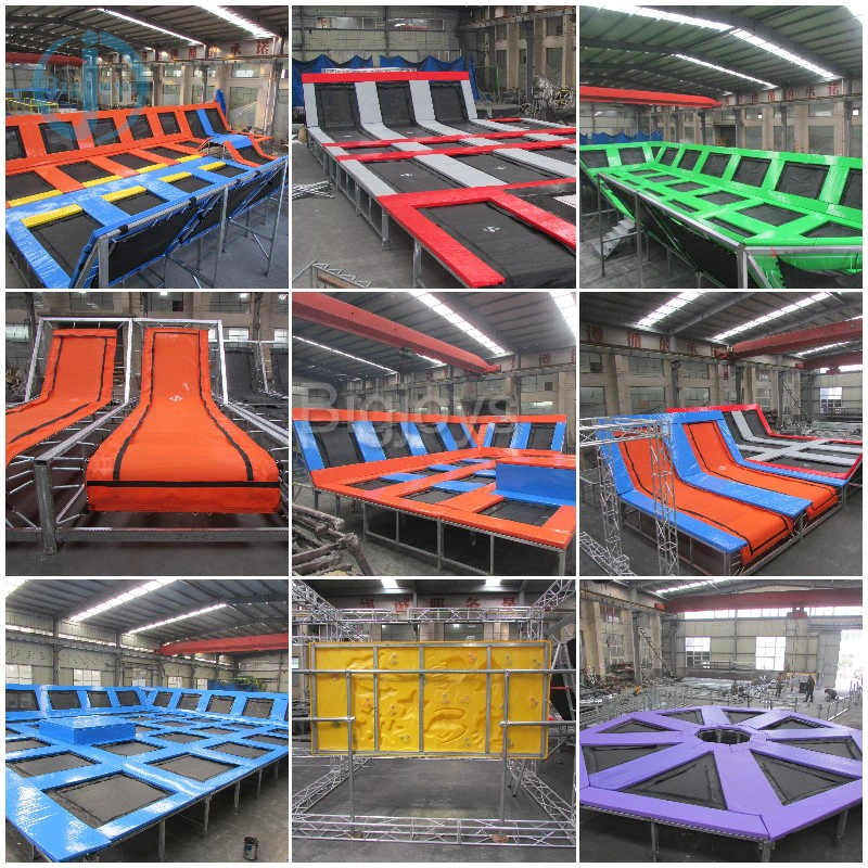 Giant Trampoline Park with Climb Wall Spider Tower Donut Slide Meltdown Big Foam Pit Pool