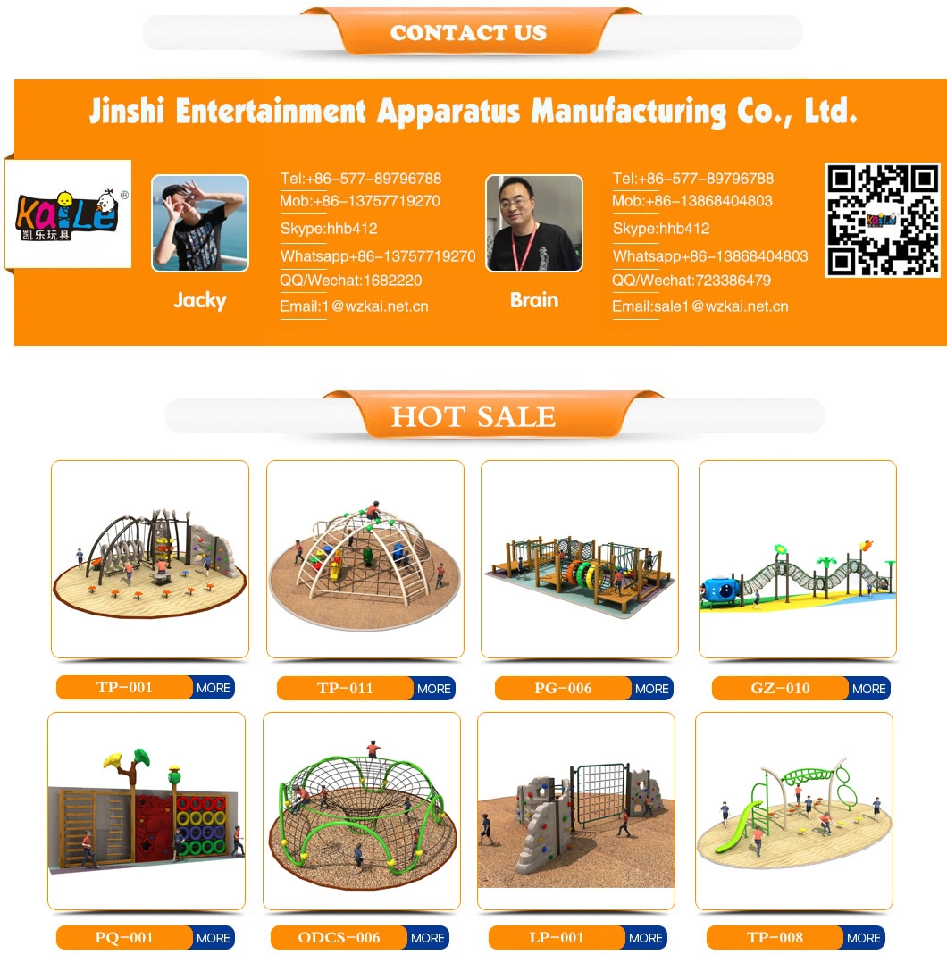 Customized Outdoor Indoor Playground Plastic Rock Climbing Wall Rope Nets Fitness Equipment