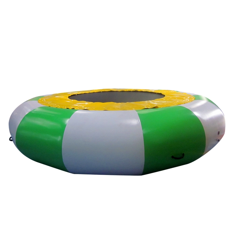 Factory Commercial Large Durable Water Bouncer Round Inflatable Floating Trampoline