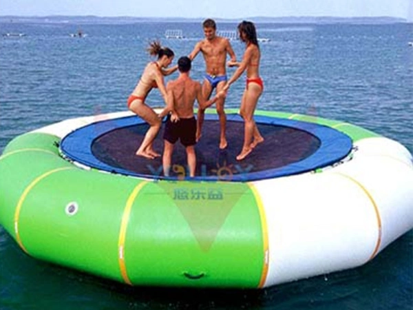 Lake Jumping Inflatable Water Sport Trampoline Bouncer with Slide