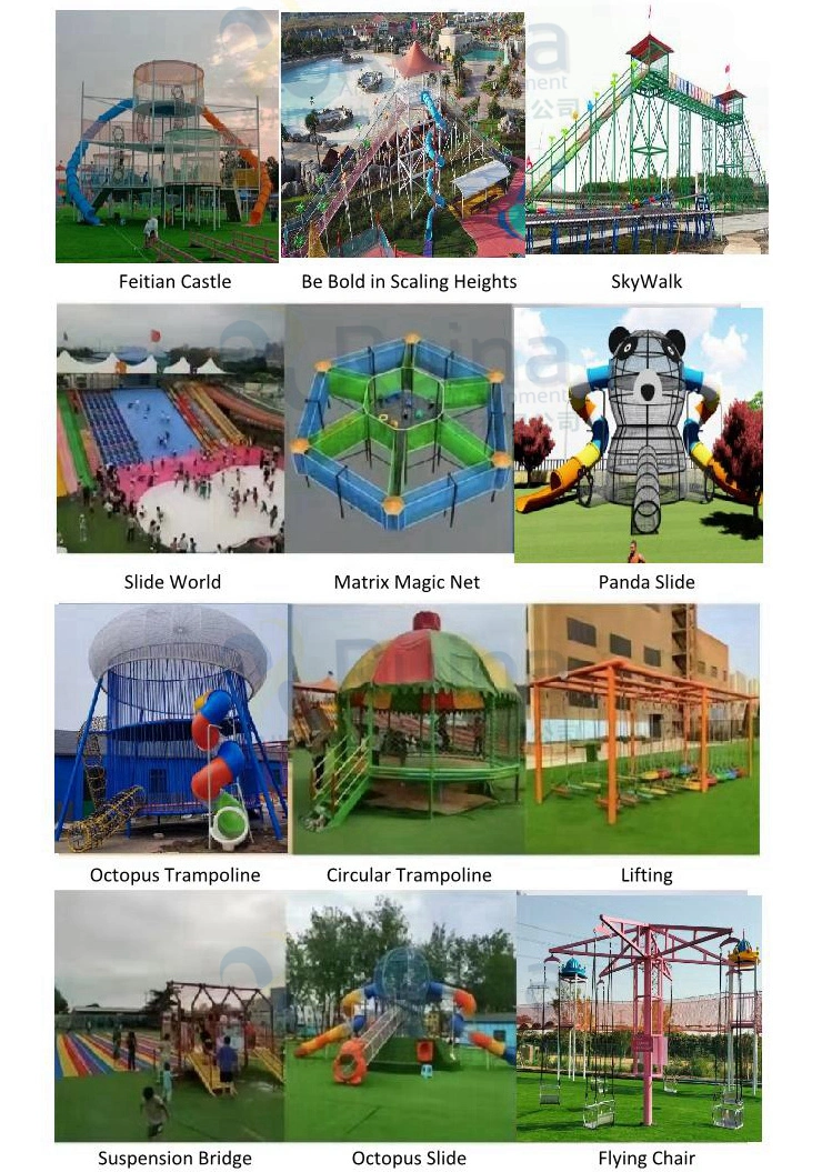 Factory Price Unpowered Amusement Park 4 Seats Rotating Seesaw for Outdoor Playground