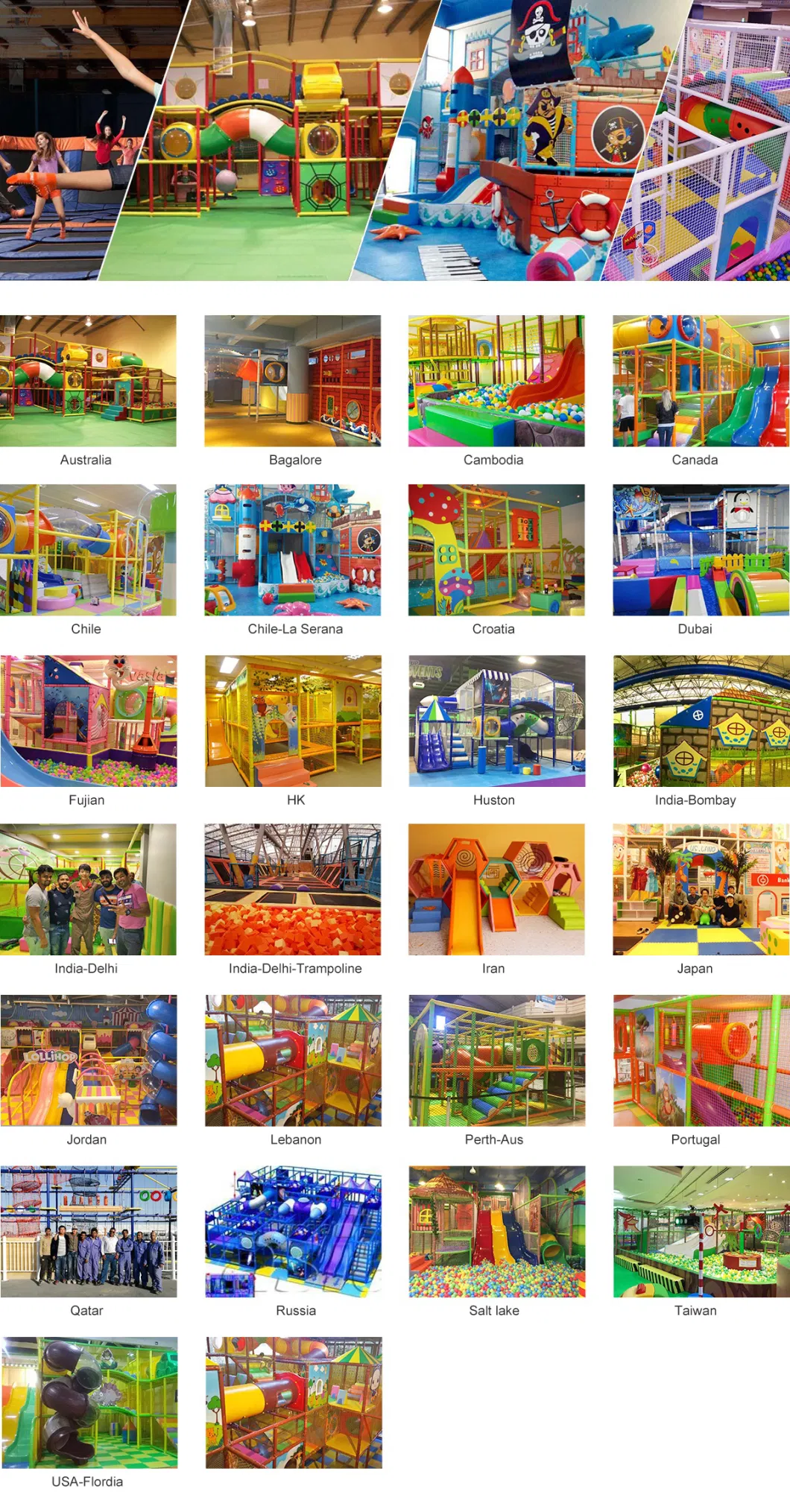 Commercial Plastic Soft Indoor/Outdoor Amusement Playground Sports Fitness/Gym Park Trampoline Equipment for Children/Kids