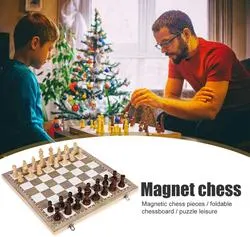 Manual Standard Chess Set Wooden Chessboard Magnetic Chess Game