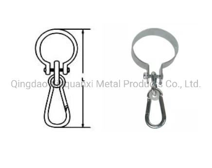Round Swing Hook Outdoors Hangers Playground Equipment Carabiner D Clamp for Timber Swing Clamp Hook