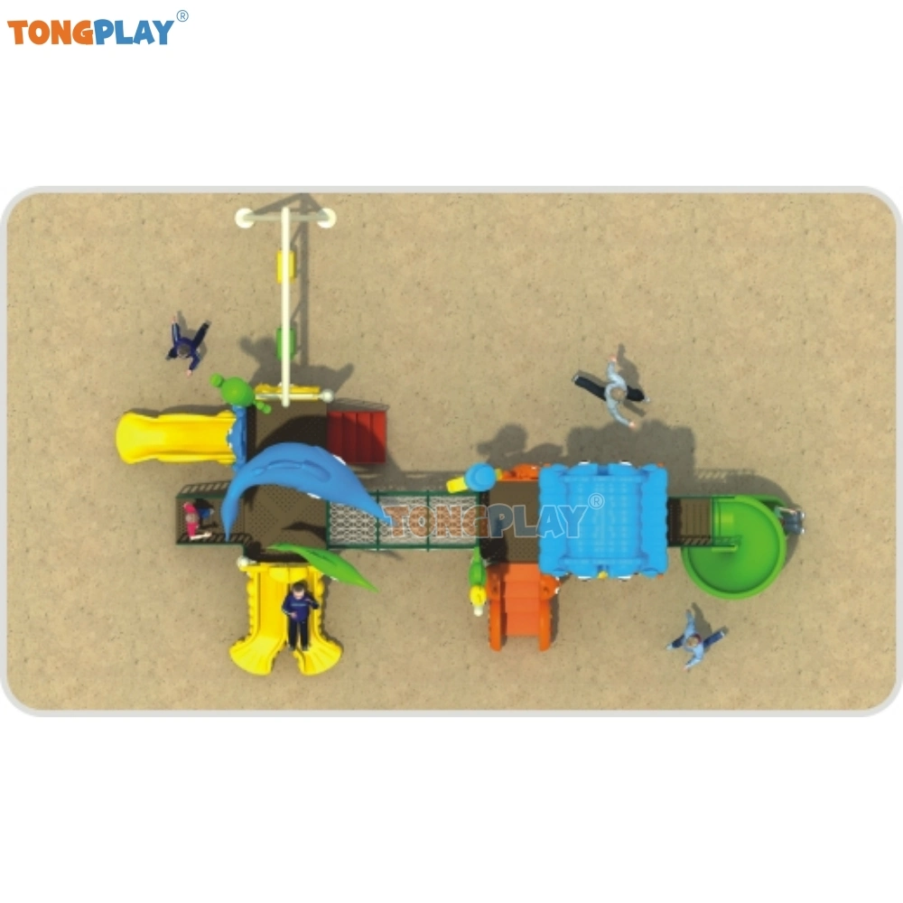 Large Commercial Kids Climbing Play Set Outdoor Equipment Playground Children Plastic Slide