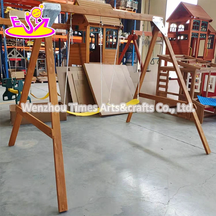 Factory Direct Garden Playground Wooden Swing Set for Kids W01d214